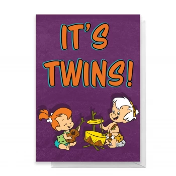 Flintstones It's Twins Greetings Card - Large Card
