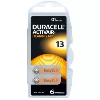 Duracell Activair Size 13 Hearing Aid Batteries (6 Pack)