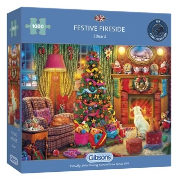 Festive Fireside Jigsaw Puzzle - 1000 Pieces