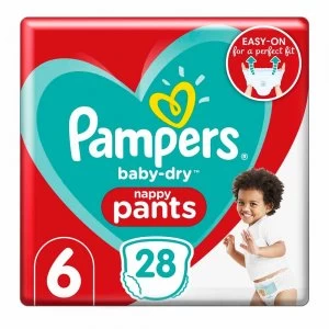 Pampers Baby Dry Nappy Pants Size 6 28 Nappies