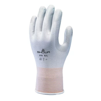 Nitrile Coated Grip Gloves, Grey/White, Size 7 - Showa