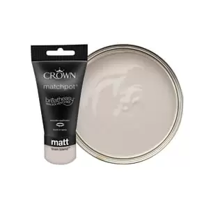 Crown Matt Emulsion Paint - Linen Blend Tester Pot - 40ml