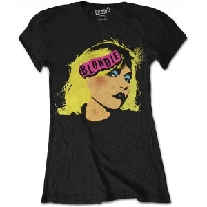 Blondie - Punk Logo Womens X-Large T-Shirt - Black