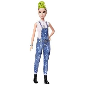 Barbie Fashionista Doll - Green Striped Mohawk