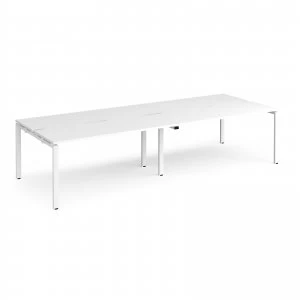 Adapt II Double Back to Back Desk s 2800mm x 1200mm - White Frame whit