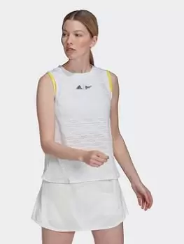 adidas Tennis London Match Tank Top, White Size XS Women