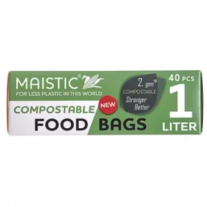 Maisitc 2.Gen Compostable Food Bag 1Ltr (40)