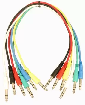 "Cobra 1/4" Jack Stereo Patch Lead 600mm - Pack of 6"