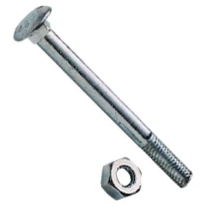 Wickes Carriage Bolt Nut and Washer M10x100mm Pack 6
