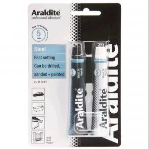 Araldite Rapid Steel Adhesive 15ml Epoxy Glue