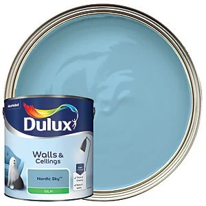 Dulux Walls & Ceilings Nordic Sky Silk Emulsion Paint 2.5L