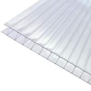 Axiome Clear Polycarbonate Twinwall Roofing Sheet (L)2M (W)1000mm (T)10mm