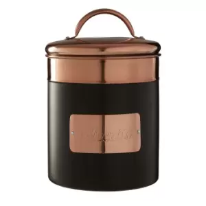Biscuit Canister in Charcoal/Copper