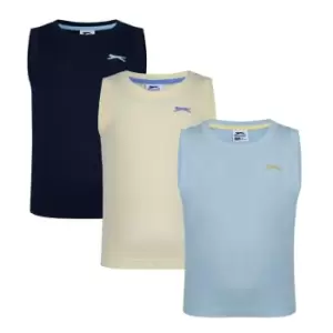 Slazenger 3 Pack Sleeveless T Shirts Infant Boys - Blue