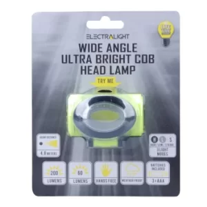 Wide Angle Ultra Bright COB Head Lamp (200 Lumens)
