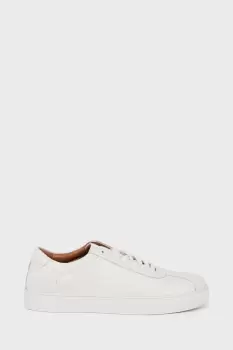 Mens Leather Smart White Trainer