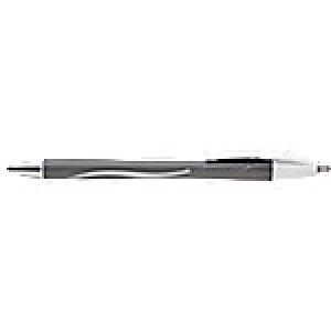 BIC Atlantis Exact Retractable Ballpoint Pen Grip Fine 0.3mm Black Pack of 12