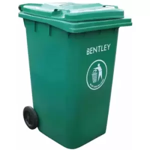 Charles Bentley - 240 Litre Green Wheelie Bin - Weatherproof and durable - Green