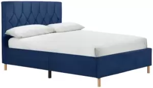 Birlea Loxley Kingsize Fabric Bed Frame - Blue