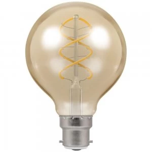 Crompton LED G80 BC B22 Spiral Filament Antique 6W Dimmable - Extra Warm White