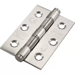 Eclipse Grade 7 Washered Hinge 76mm Satin (2 Pack) in Silver Stainless Steel