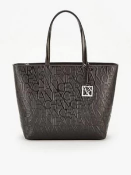 Armani Exchange Monogram Tote Bag