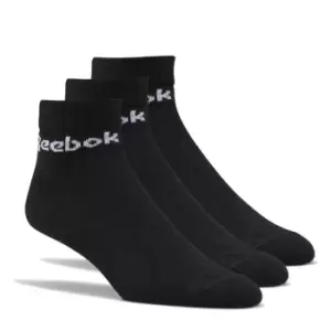 Reebok 3 Pack Ankle Socks - Black