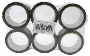 Q Connect Packaging Tape Clear 50mmx66m - 6 Pack