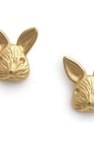 3D Bunny Silver Stud Earrings OBJAME109