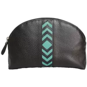 Eastern Counties Leather Womens/Ladies Becky Chevron Detail Make Up Bag (One size) (Turquoise)