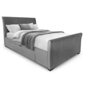 Julian Bowen Capri 180cm Bed in Dark Grey Velvet
