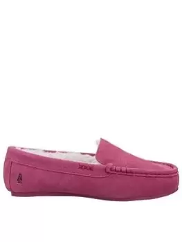 Hush Puppies ANNIE MOCASSIN SLIPPERS - Pink, Size 4, Women