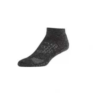 Base 33 Mens Honeycomb Gripped Ankle Socks (M) (Charcoal)