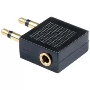 LINDY 35626 35626 Jack Audio/phono Adapter [2x Jack plug 3.5mm - 1x Jack socket 3.5 mm] Black