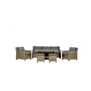 A-mir - WENTWORTH 7 Seater 6pc Sofa Dining Set with Adjustable Height Table