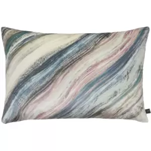 Heartwood Velvet Cushion Cerulean, Cerulean / 40 x 60cm / Polyester Filled