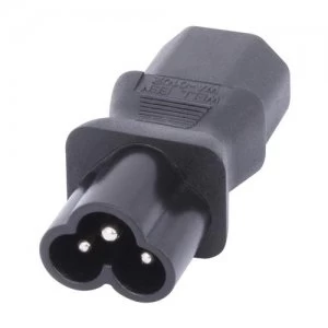 Lindy 30450 IEC C6 IEC C13 3 Pin Black cable interface/gender adapter
