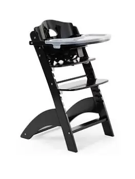Childhome Lambda 3 Black Highchair + Tray Cover