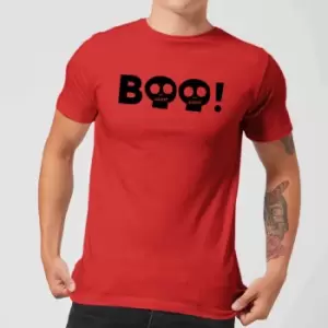 Boo! Mens T-Shirt - Red - M