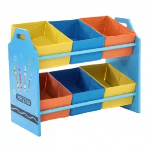 Childrens Wooden Crayon Toy Games Storage Unit