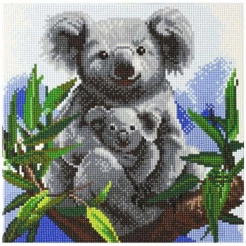 Crystal Art Kit Koala Bears 30cm x 30cm