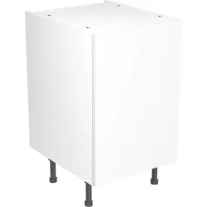 Kitchen Kit Flatpack Slab Kitchen Cabinet Base Unit Ultra Matt 500mm in White MFC