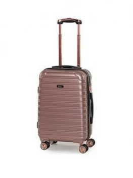Rock Luggage Chicago Carry-On 8-Wheel Suitcase - Rose Pink