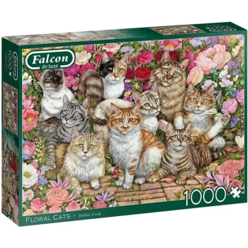 Falcon de luxe Floral Cats Jigsaw Puzzle - 1000 Pieces