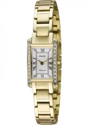Accurist Ladies Diamond Gold Tone Bracelet Watch LB1588RN