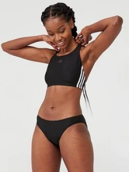 Adidas 3 Stripe Bikini - Black, Size 32, Women