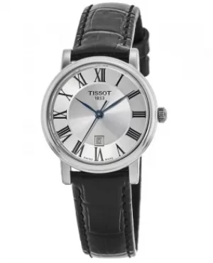 Tissot Carson Automatic Silver Dial Black Leather Strap Womens Watch T122.210.16.033.00 T122.210.16.033.00