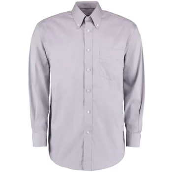 Kustom Kit - KK105 Mens 17" Long Sleeve Silver Grey Oxford Shirt