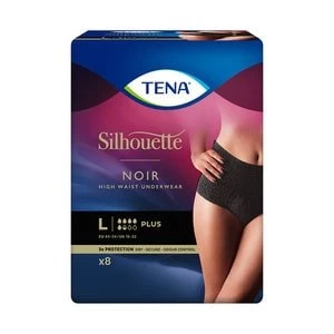 Tena Silhouette High Waisted Black Incontinence Pants
