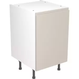Kitchen Kit Flatpack J-Pull Kitchen Cabinet Base Unit Super Gloss 500mm in Light Grey MFC